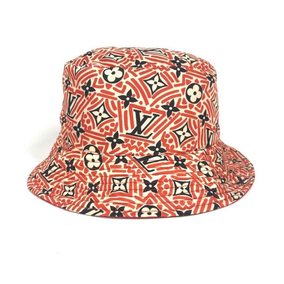 LOUIS VUITTON M76536 Hat Claim Rouge Monogram Hats Bucket Hat Bob Hat - Picture 1 of 8